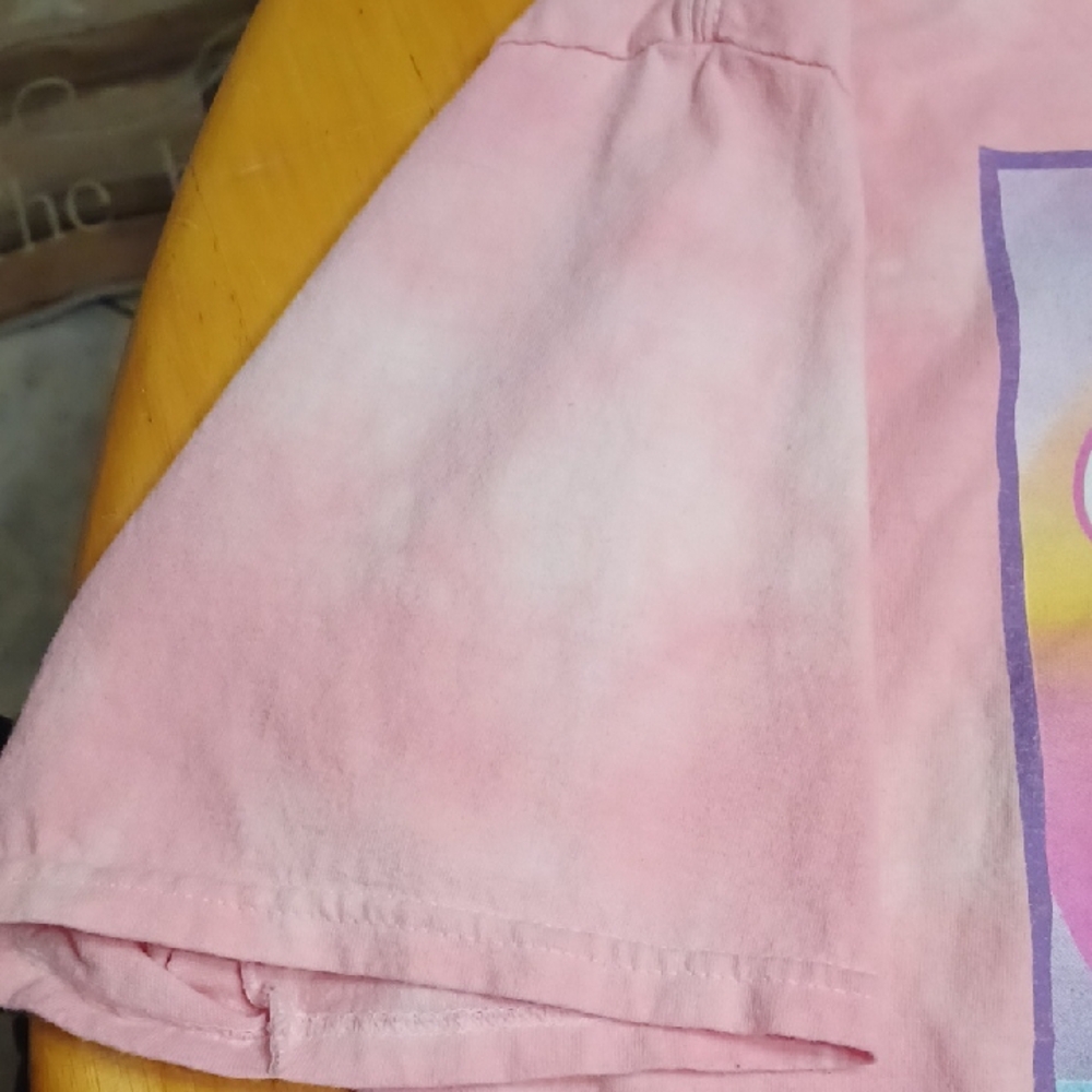 Barbie Dream Car Pink And White Tye Dye Tee Shirt. Size L - Picture 8 of 10